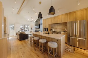 Fridge, microwave, oven, stovetop - Luxury Downtown Home by InvitedHome | Bluegrass Fest, Walk to Shop/Hike, Balcony (Telluride)