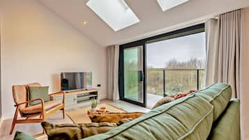 Luksusleilighet, hageutsikt | Oppholdsområde