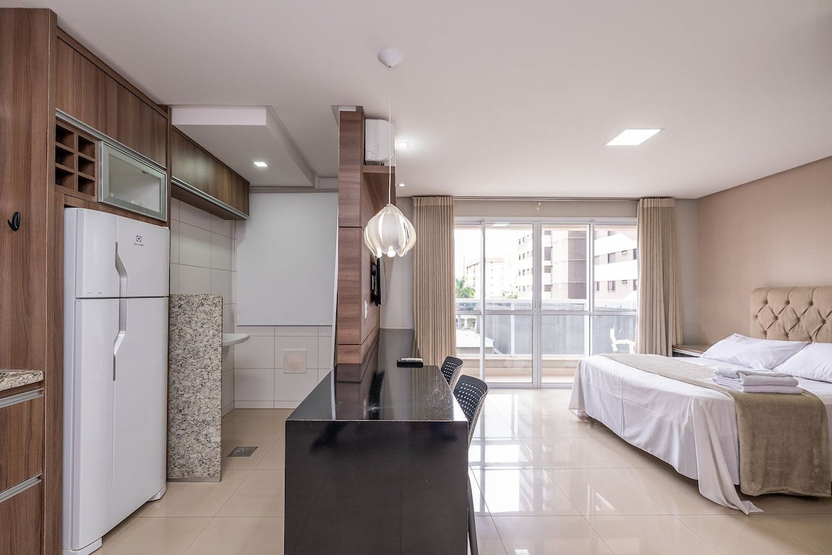 Traditional Apartment | Individually furnished, desk, laptop workspace, blackout drapes