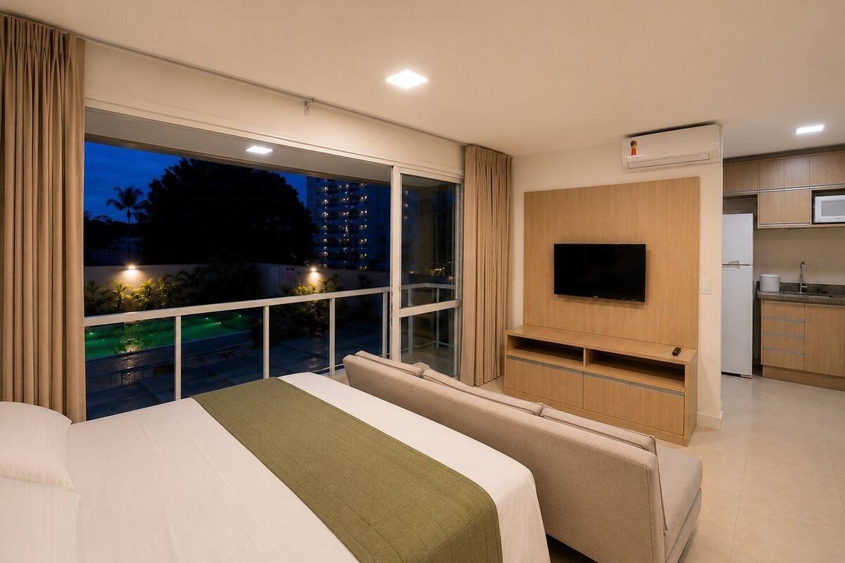 Comfort Apartment | Individually furnished, desk, laptop workspace, blackout drapes