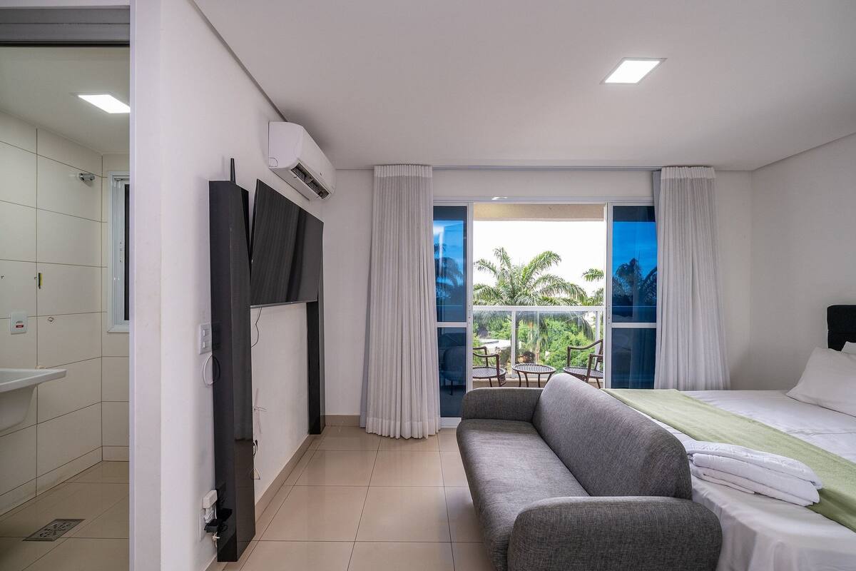 Traditional Apartment | Individually furnished, desk, laptop workspace, blackout drapes