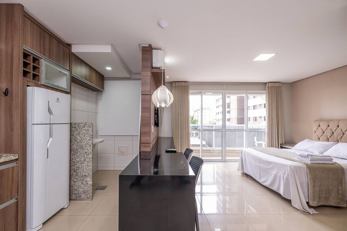 Traditional Apartment | Individually furnished, desk, laptop workspace, blackout drapes