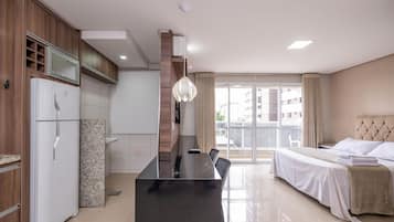 Traditional Apartment | Individually furnished, desk, laptop workspace, blackout drapes