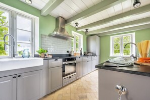 Fridge, oven, stovetop, dishwasher