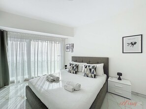 2 soverom, strykejern/-brett, reiseseng for barn og wi-fi