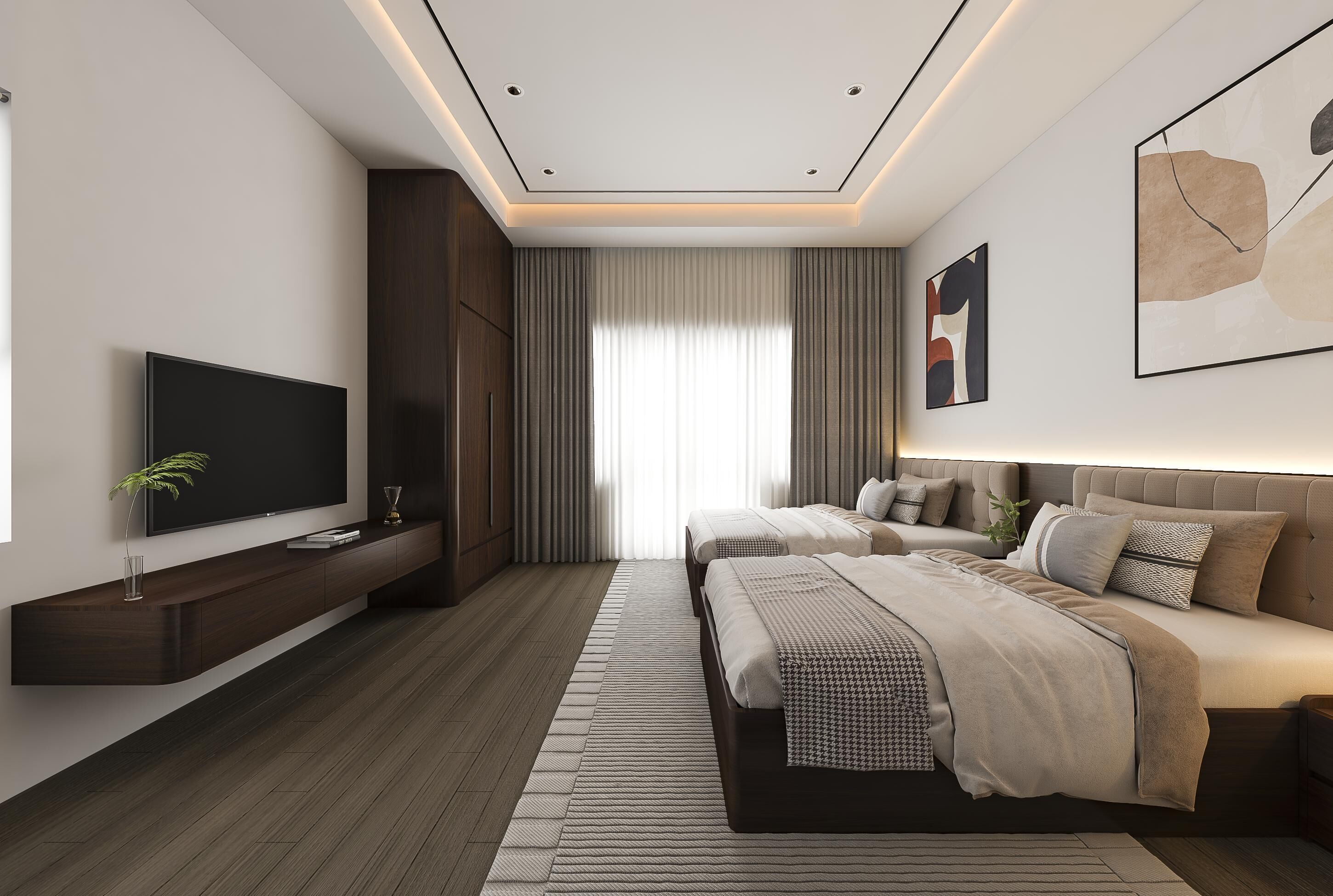 Chambre Double, balcon | Wi-Fi gratuit