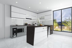 Phòng 3, ban công, quang cảnh thành phố | Bếp riêng