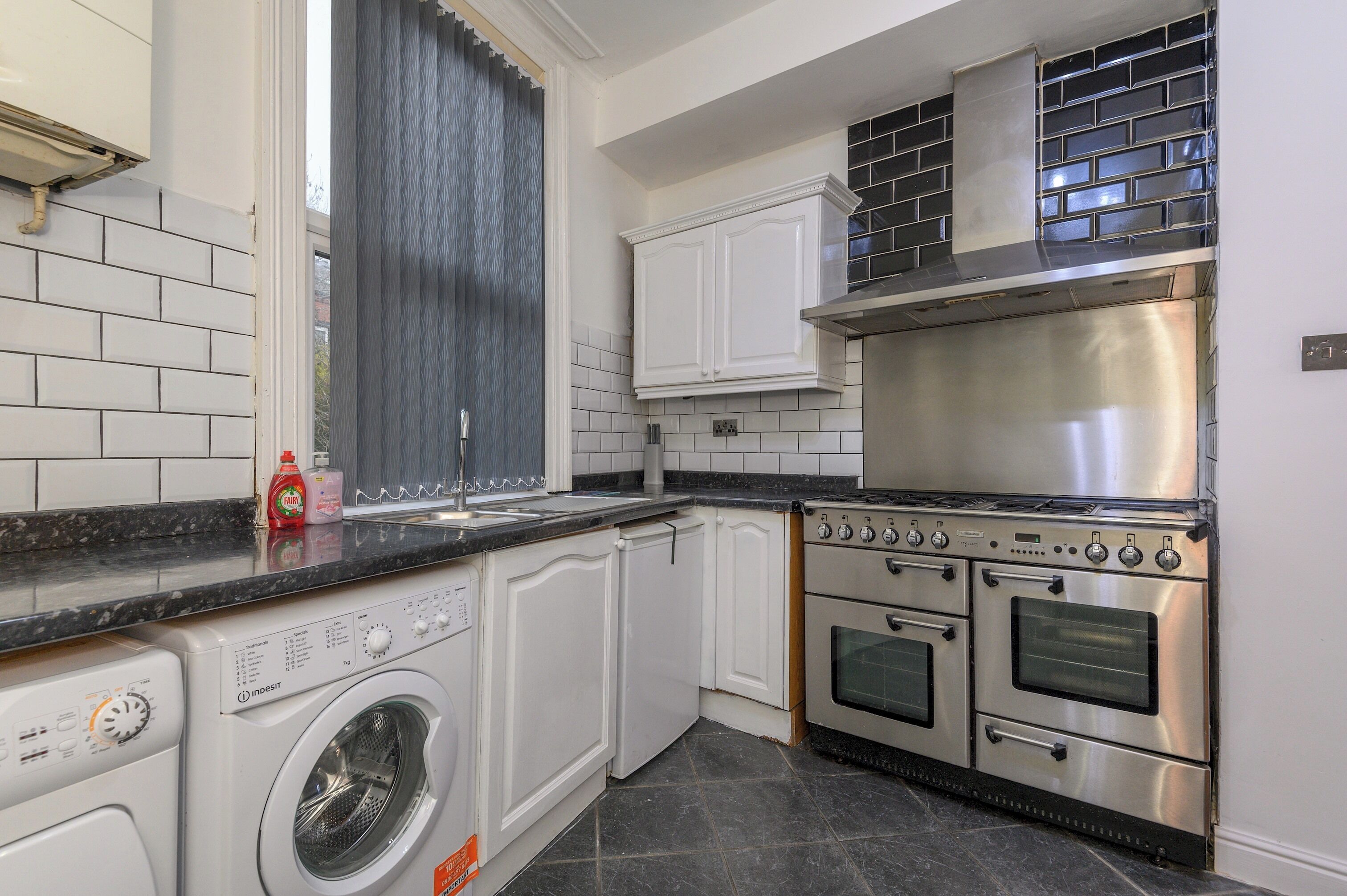 Fridge, microwave, oven, toaster