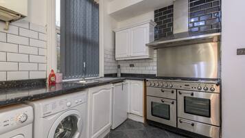 Fridge, microwave, oven, toaster