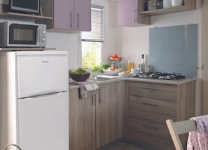 Kühlschrank, Mikrowelle, Herdplatte