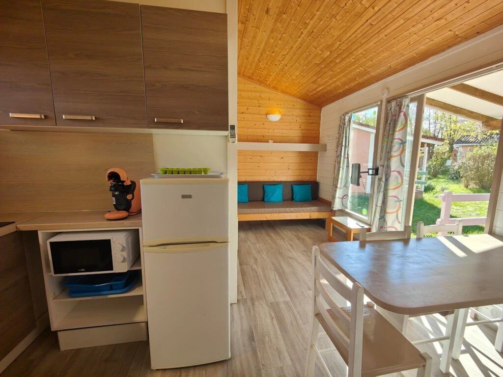 Fridge, microwave, stovetop, toaster