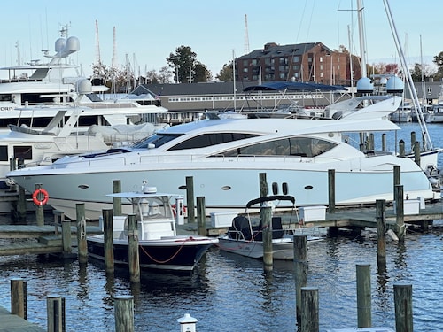 Luxury 75ft Yacht with Captain, flybridge with bar, 4 ensuite Staterooms.