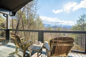 Property grounds - Cozy Mountain Cabin w/ VIEWS | Hot Tub + Fireplace (Cosby)