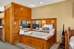 2 bedrooms, iron/ironing board, WiFi, bed sheets - Whisperwood Lodge | Hot Tub, Arcade, 2 Fireplace! (Pigeon Forge)