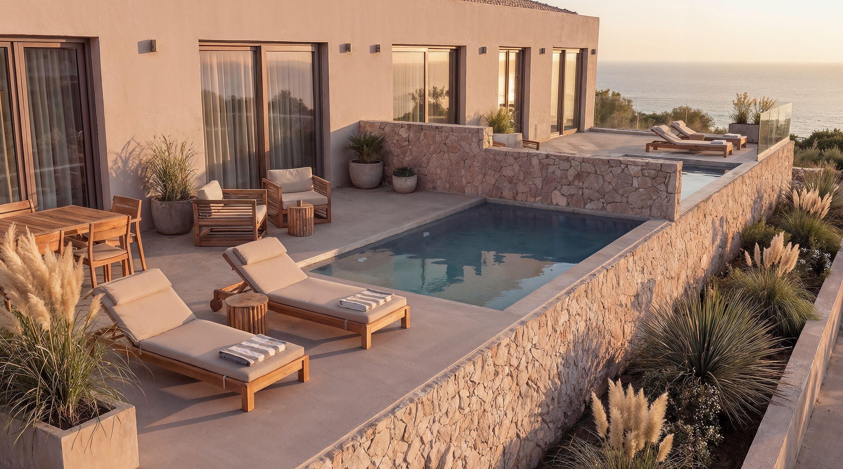 Villa, eigener Pool, Meerblick | Eigener Pool