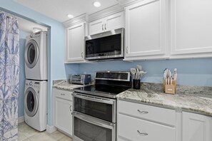 Condo, Multiple Beds (Palm House 3A) | Private kitchen | Oven, toaster - Palm House 3A (New Smyrna Beach)