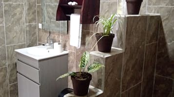 Dusche, Handtücher, Seife, Toilettenpapier