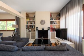 Fernseher, Kamin