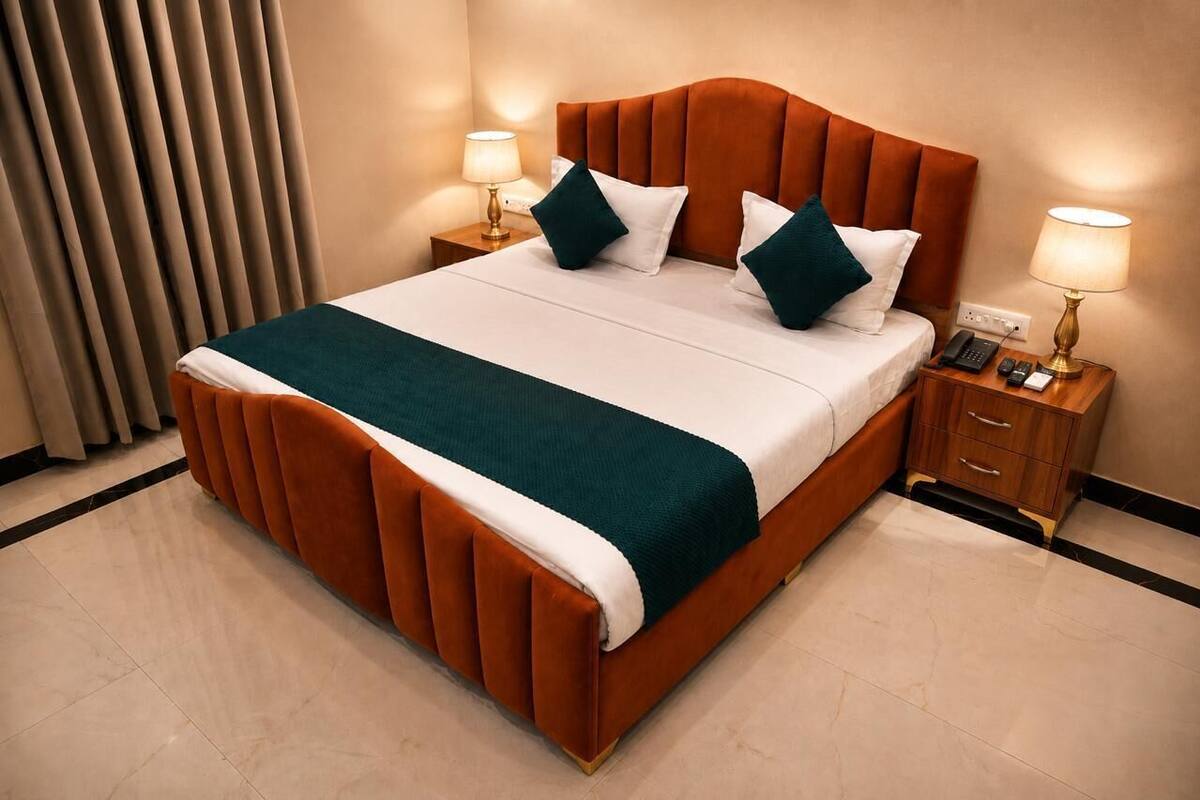 Deluxe Room | Bộ trải giường bằng vải cotton Ai Cập, bộ đồ giường cao cấp 