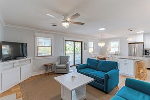 TV, DVD player - Pet-friendly oceanside home in Duck by Sun Realty (Duck)