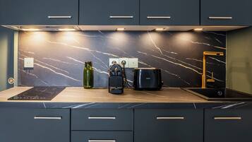 Microwave, stovetop, dishwasher