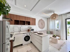 Apartamento, 1 habitación, patio | Lavandería