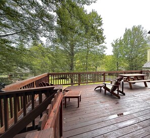 Outdoor dining - BR51 Cozy Cabin, centrally located to skiing/towns. Pets Ok (Davis)