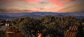 Santa Fe Hacienda Style Estate | Courtyard and Fireplaces