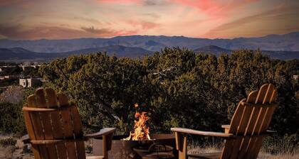 Santa Fe Hacienda Style Estate | Courtyard and Fireplaces