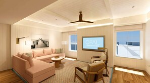 Suite, 2 slaapkamers (King, Standard View) | Woonruimte