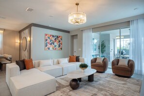 TV, fireplace, video games - Luxury 7BR 7BA House w Private Pool Disney (Kissimmee)