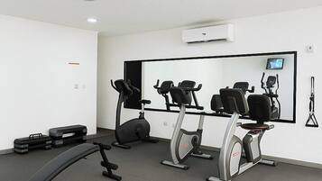 Economy Apartment, Balcony, City View | Fitness facility