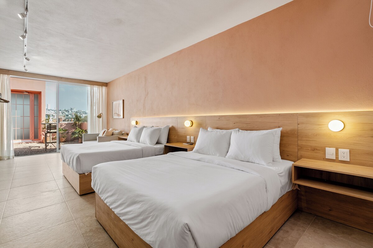 Family Suite, Terrace | Memory foam beds, desk, laptop workspace, iron/ironing board