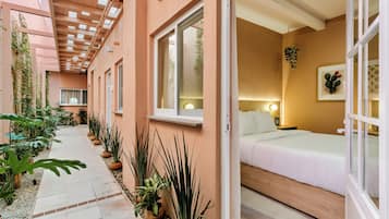 Memory foam beds, minibar, desk, laptop workspace