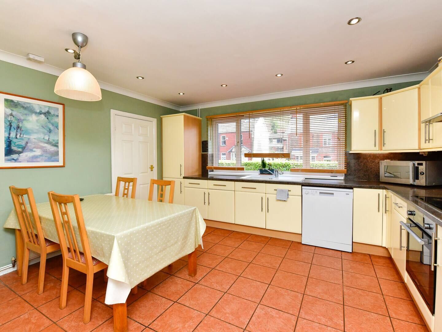 Fridge, microwave, dishwasher, toaster