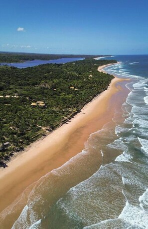 Private beach, white sand