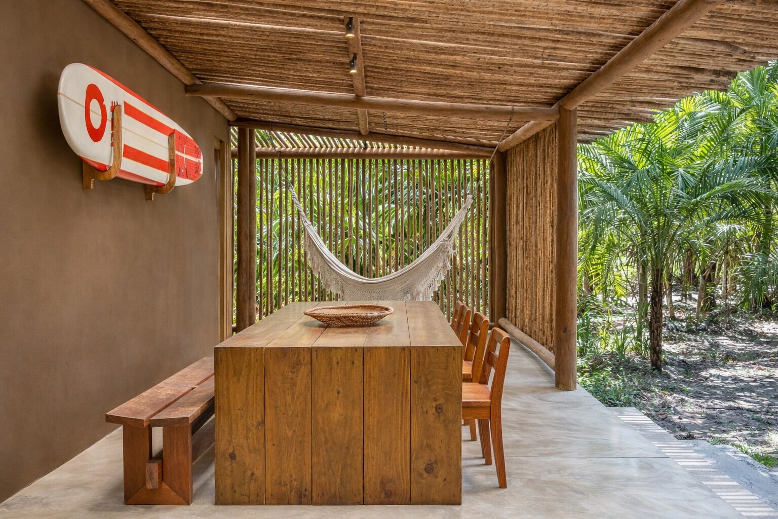 Luxe huis, uitzicht op strand | Buiten dineren