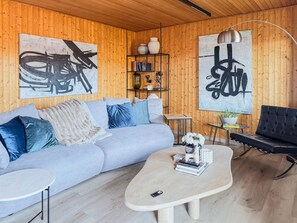 Smart TV, chimenea y libros 