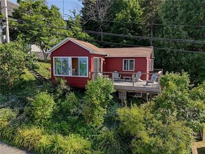 Exterior - Cute red cottage on the hillside overlooking Sodus Bay. Direct water access (Sodus Point)
