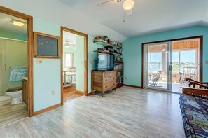 Living area - Cute red cottage on the hillside overlooking Sodus Bay. Direct water access (Sodus Point)