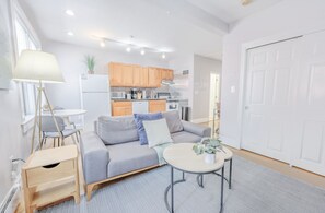 Living area - Amazing Theatre District location. Pet Friendly stays for short and long term - smart lock enabled! (Boston)