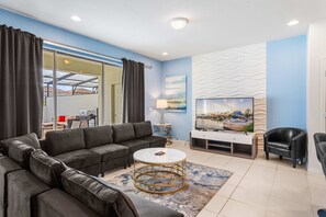 TV, table football, offices - 5BR Resort Villa w/ Pool Near Disney (Kissimmee)