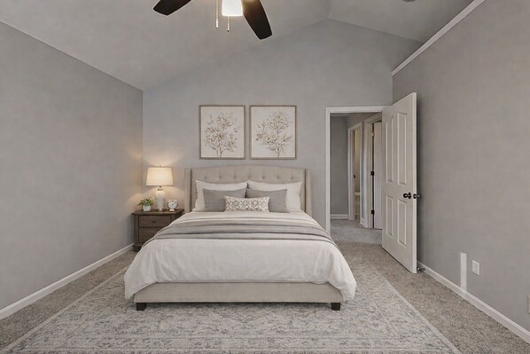 4 makuuhuonetta, työpöytä, silitysrauta/-lauta, Wi-Fi