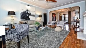 Living area - The Home Collection: Modern Myers Park 2BR Condo · Free Parking · Near Uptown & Atrium (Charlotte)