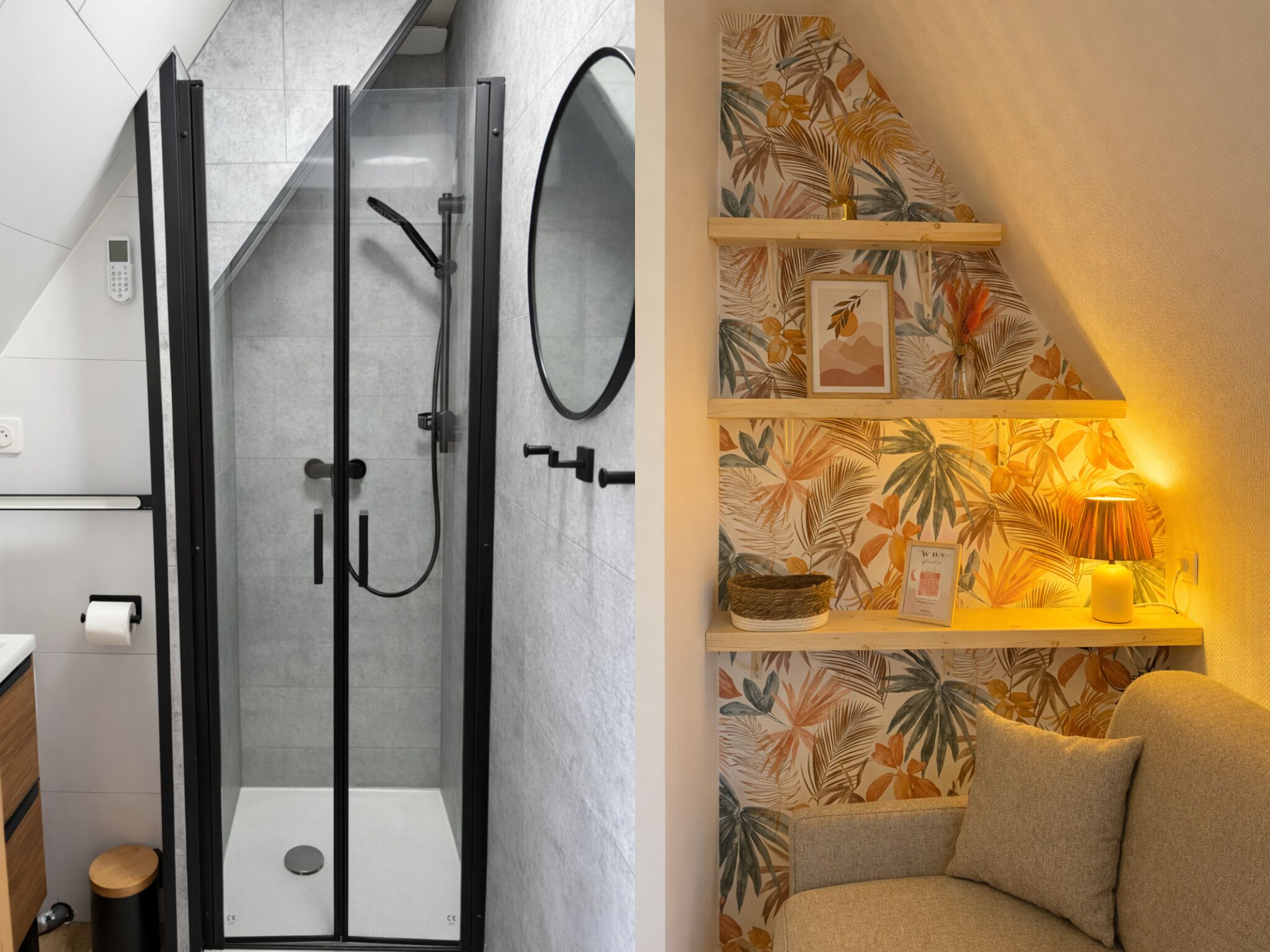 Douche, sèche-cheveux, papier toilette