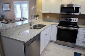 Fridge, microwave, oven, stovetop - Panoramic Fort Myers Beachfront Condo - Private Sunset Views (Fort Myers Beach)