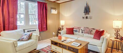 TV, DVD player, books