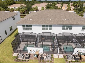 Aerial view - Modern 3Bd Screened Pool at Serenity Resort 17322 (Clermont)