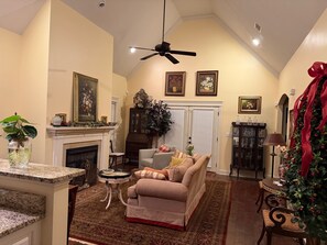 Smart TV, fireplace, printers