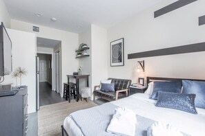 Desk, iron/ironing board, WiFi, bed sheets - Downtown Central Studio w Fast WIFI, Keyless Entry (Boston)